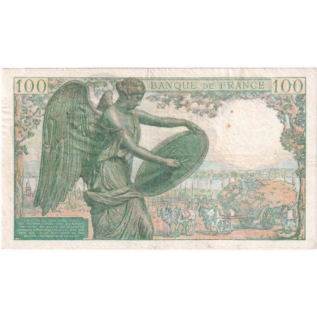 Frankreich, 100 Francs, Descartes, 1942-05-15, J.3, SS
