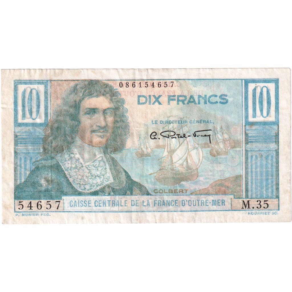 Französisch-Äquatorialafrika, 10 Francs, Colbert, 1947, SS+