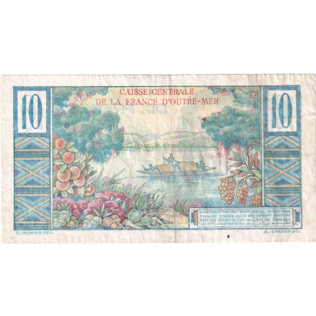 Französisch-Äquatorialafrika, 10 Francs, Colbert, 1947, SS+
