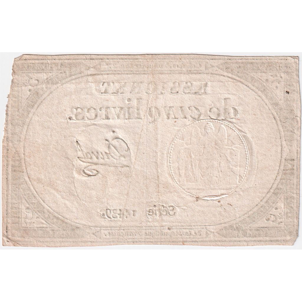 Francja, 5 Livres, 1793, SERIE 14439, EF(40-45)