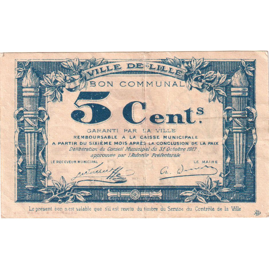 Frankreich, Lille, 5 Centimes, 1917-10-31, SERIE C, SS