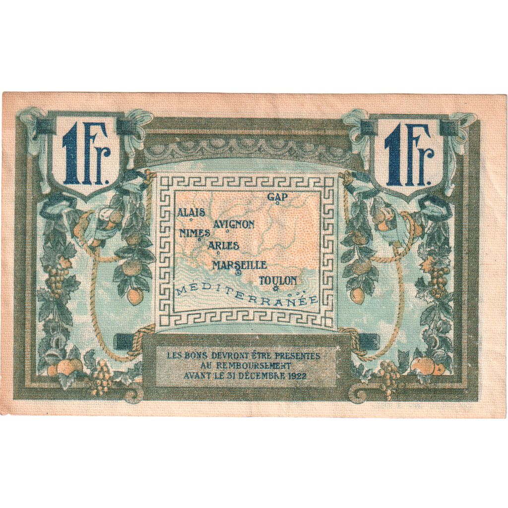 Frankreich, AVIGNON-MARSEILLE-NIMES, 1 Franc, SERIE T, SS