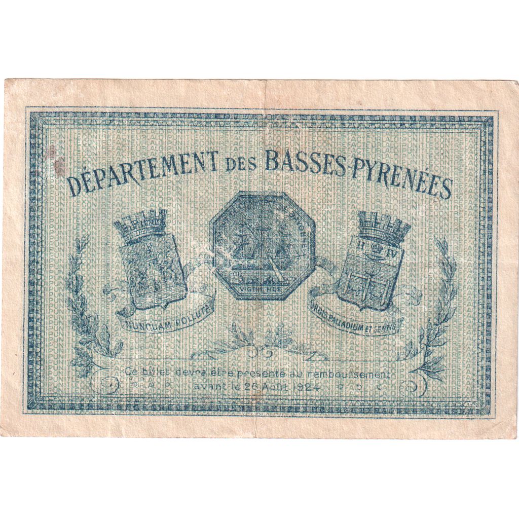 Frankreich, Bayonne, 1 Franc, 1921-08-26, SERIE 173, S