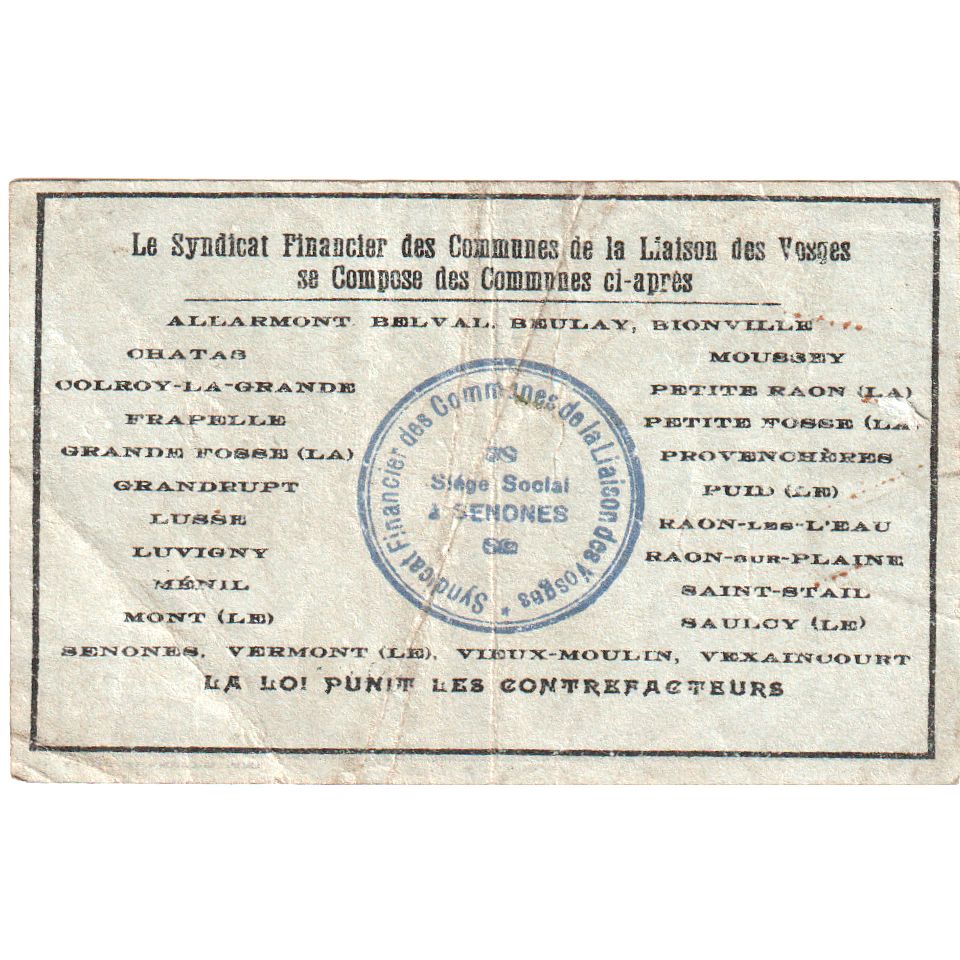 France, 50 Centimes, 1916-08-14, TB+