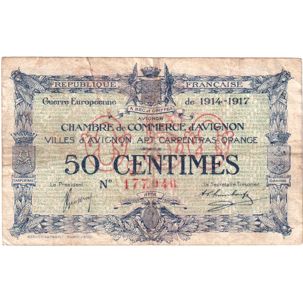 Frankreich, AVIGNON, 50 Centimes, 1915-08-11, 177946, SGE