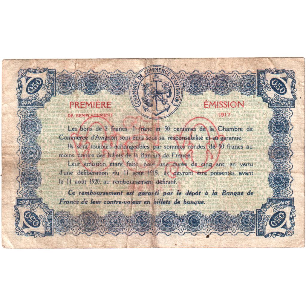 Frankreich, AVIGNON, 50 Centimes, 1915-08-11, 177946, SGE