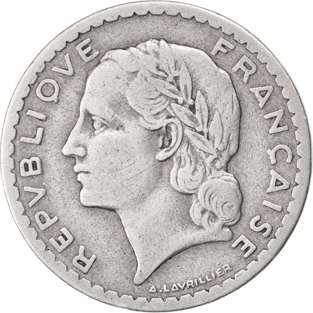 Coin, France, Lavrillier, 5 Francs, 1952, VF(30-35), Aluminum, KM:888b.1