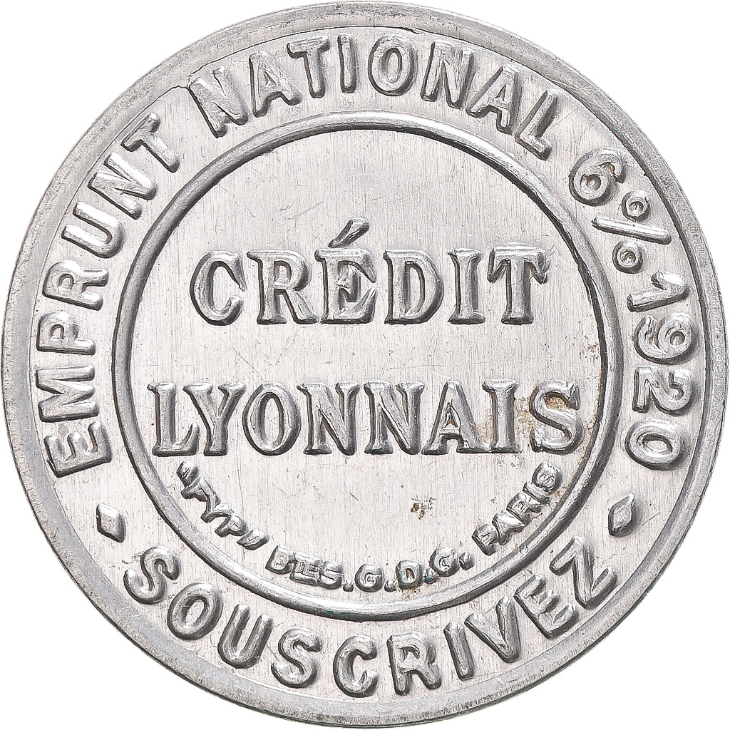 Moneta, Francja, Crédit Lyonnais, 5 Centimes, 1920, Paris, Timbre-Monnaie
