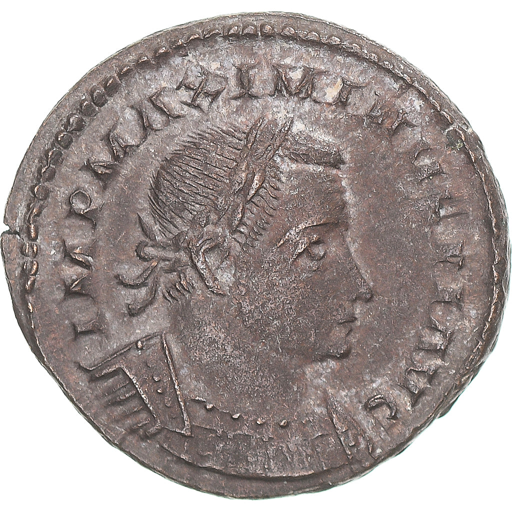Moneta, Maximinus II, Fraction Æ, 311-312, London, AU(50-53), Brązowy