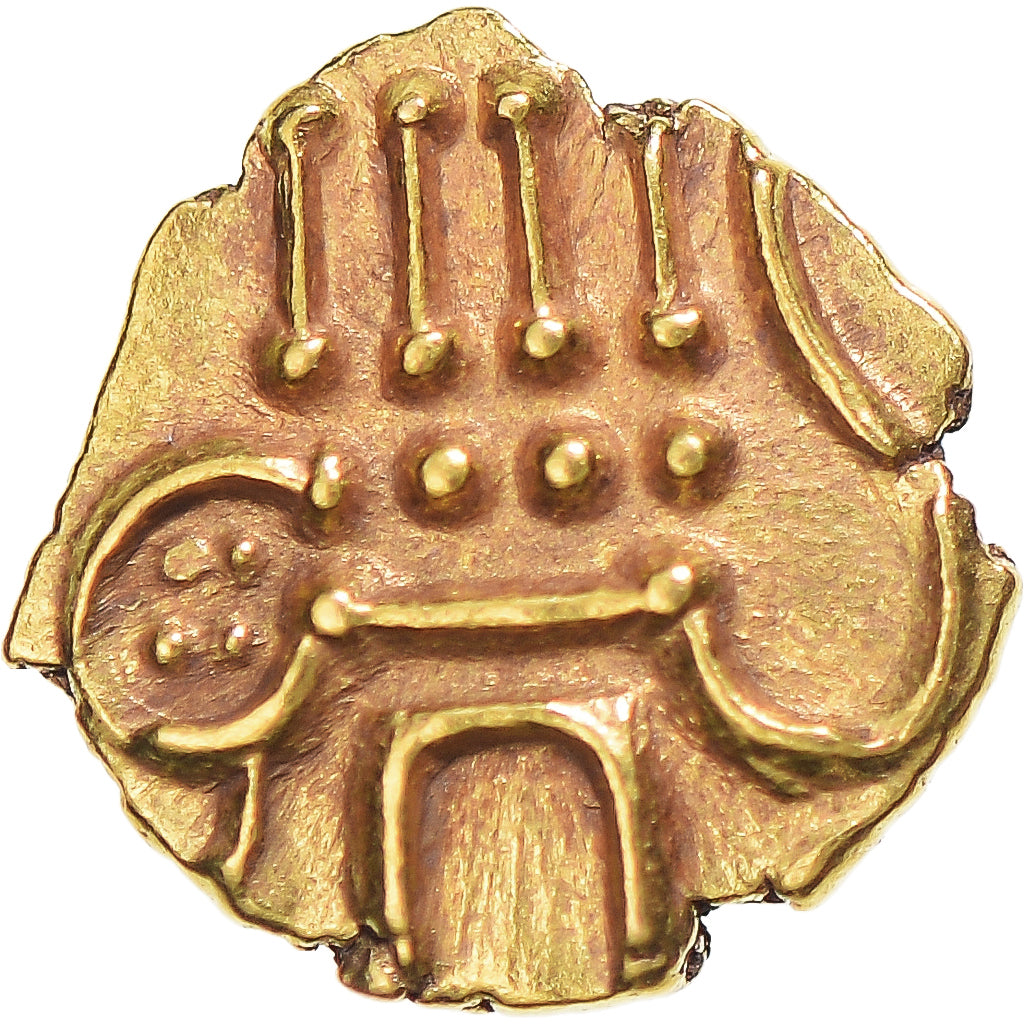 Moneda, India, Fanam, EBC, Oro