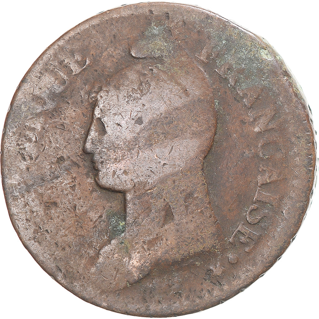 Münze, Frankreich, Dupré, Decime, AN 8, Metz, S, Kupfer, Gadoury:187a