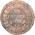 Moeda, França, Dupré, Decime, AN 8, Metz, VF(20-25), Cobre, Gadoury:187a