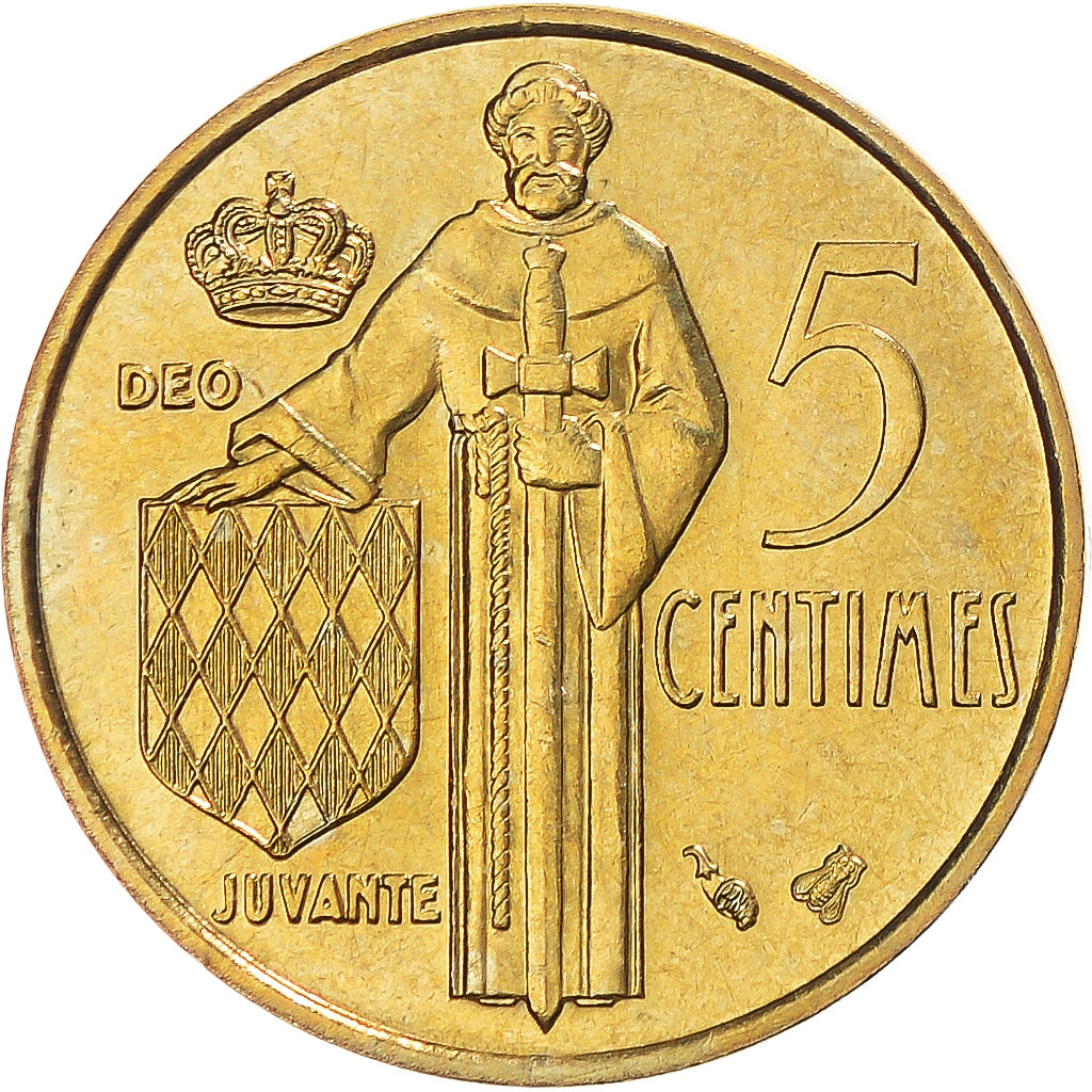 Münze, Monaco, Rainier III, 5 Centimes, 1995, Paris, BU, STGL, Cupro-Aluminium