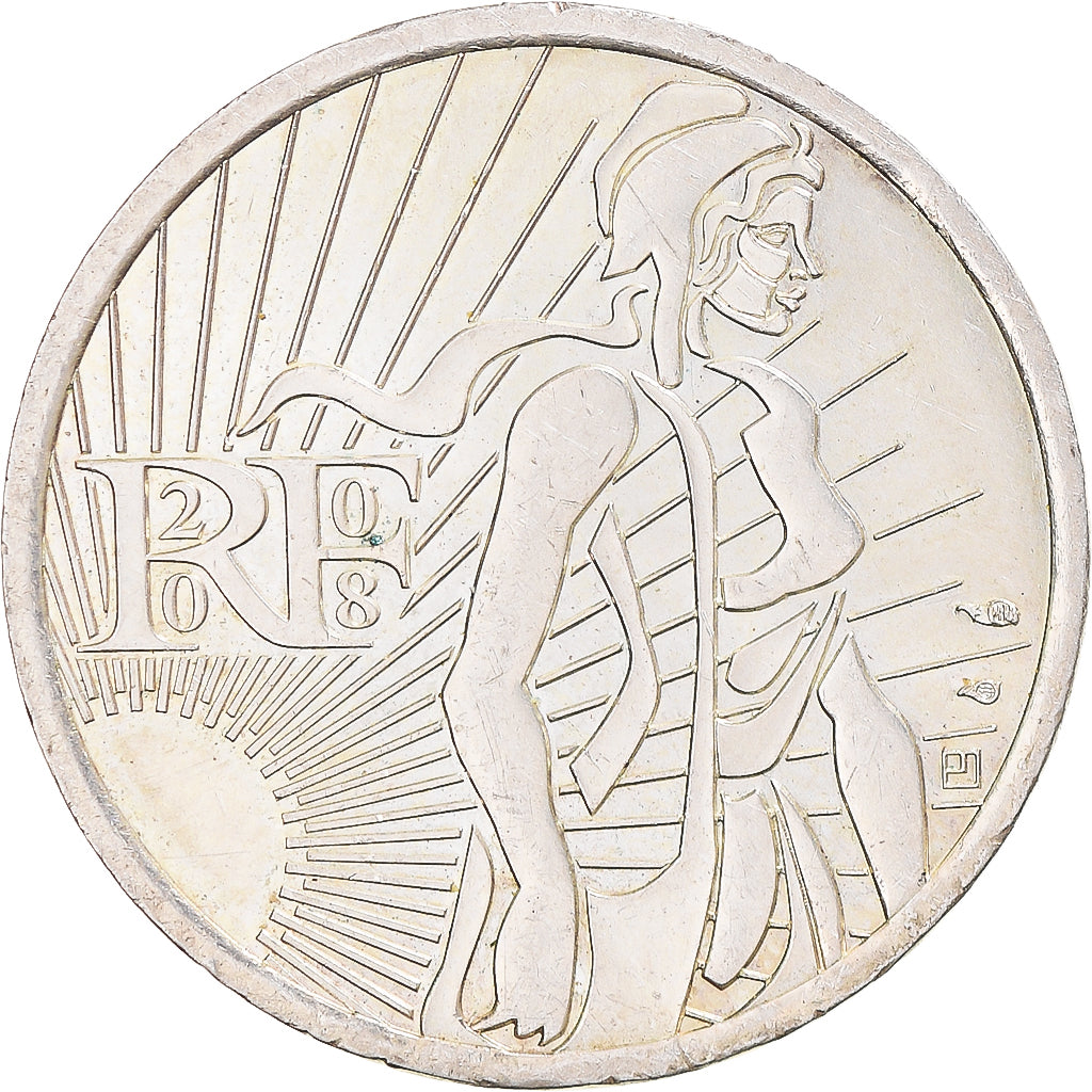 France, Semeuse, 5 Euro, 2008, Monnaie de Paris, MS(63), Silver, KM:1534