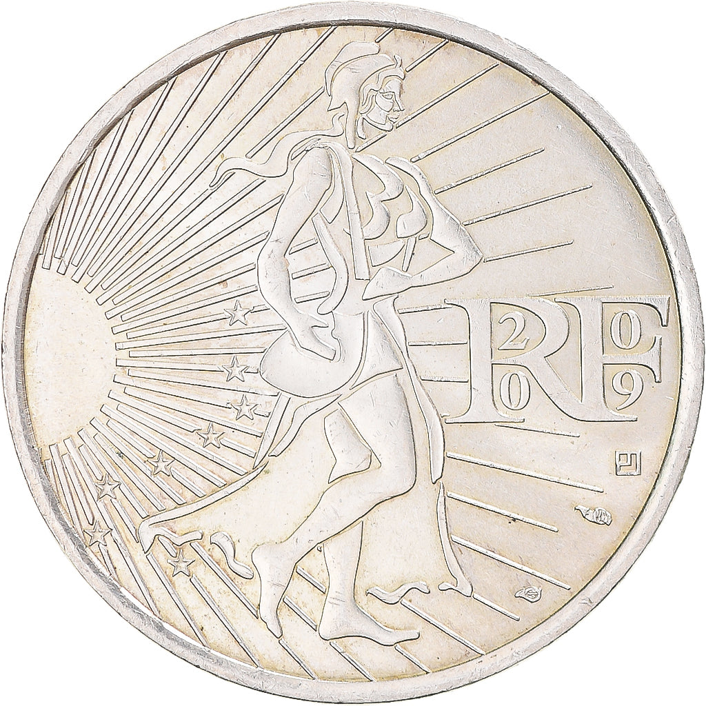 France, Semeuse, 10 Euro, 2009, Monnaie de Paris, MS(63), Silver, KM:1580