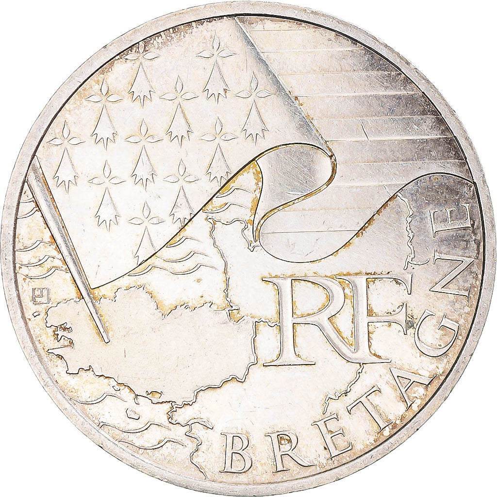 France, 10 Euro, Bretagne, 2010, Paris, SUP+, Argent, KM:1648