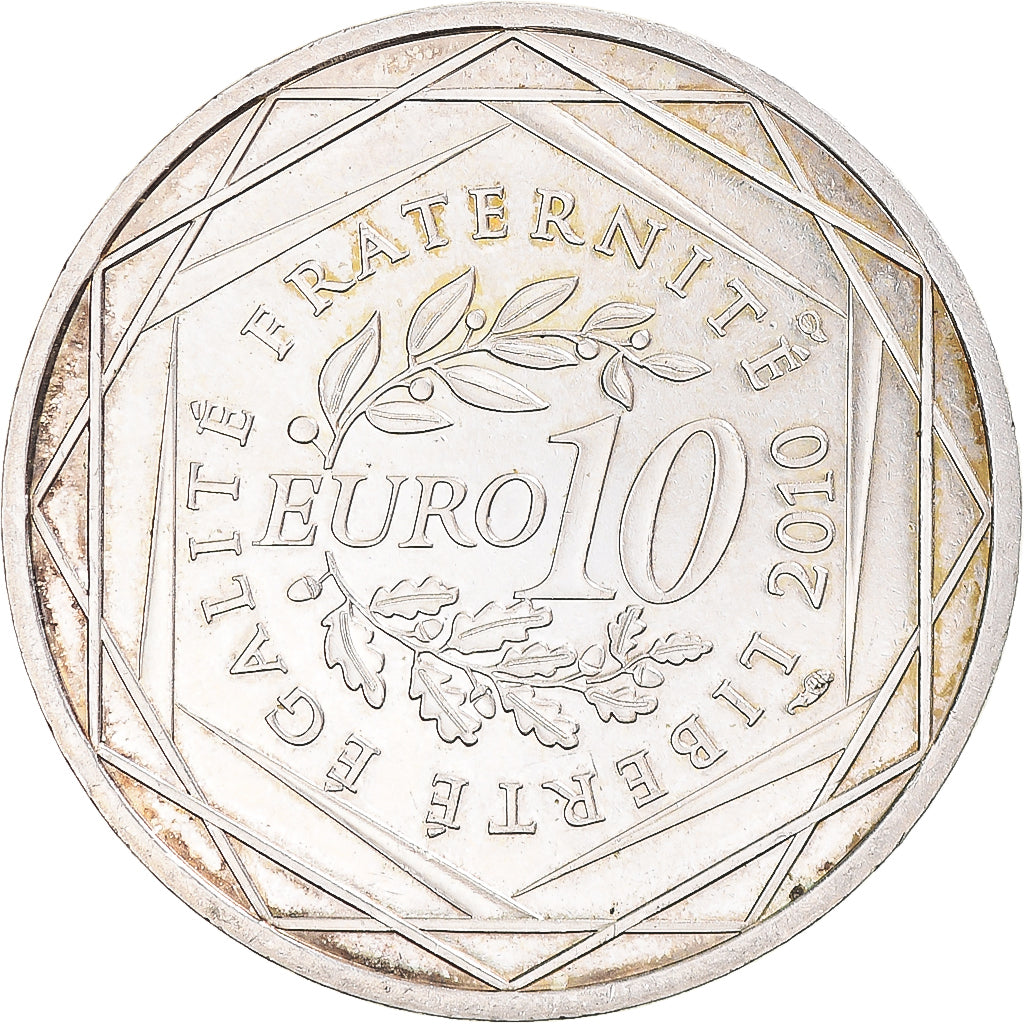 Francia, 10 Euro, Bretagne, 2010, Paris, SPL, Argento, KM:1648