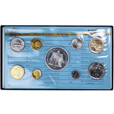 Moeda, França, Coffret 1 c. à 50 frs., 1978, Monnaie de Paris, FDC, MS(65-70)