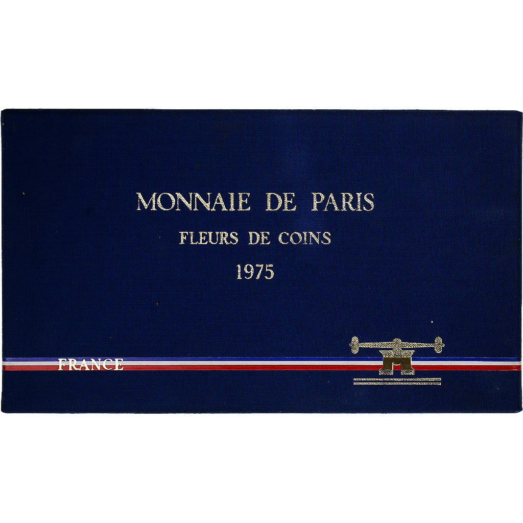 Coin, France, Coffret 1 c. à 50 frs., 1975, Monnaie de Paris, FDC, MS(65-70)