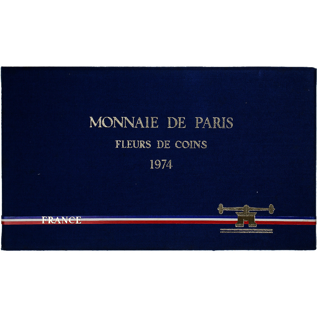 Moneta, Francja, Coffret 1 c. à 50 frs., 1974, Monnaie de Paris, FDC