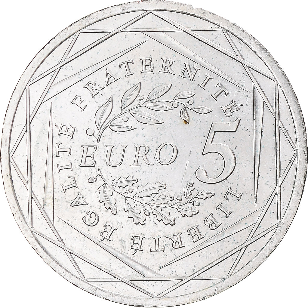 Frankreich, Semeuse, 5 Euro, 2008, Monnaie de Paris, VZ+, Silber, KM:1534