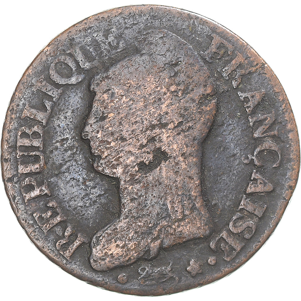 Munten, Frankrijk, Dupré, 5 Centimes, AN 8, Metz, FR, Koper, Gadoury:126a