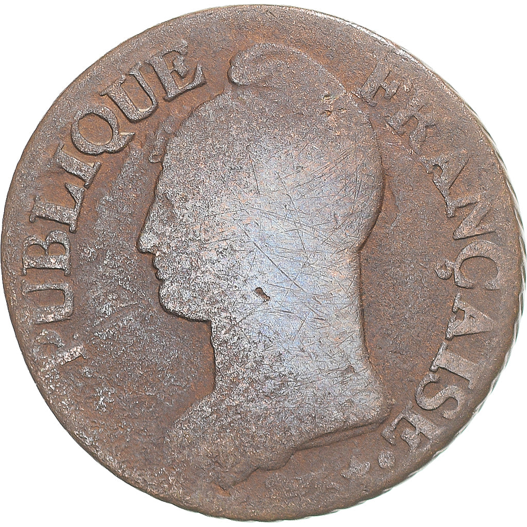 Munten, Frankrijk, Dupré, 5 Centimes, AN 8, Metz, FR, Koper, Gadoury:126a