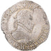 Moneta, Francia, Henri III, 1/2 franc au col gaufré, 1586, Paris, MB+, Argento