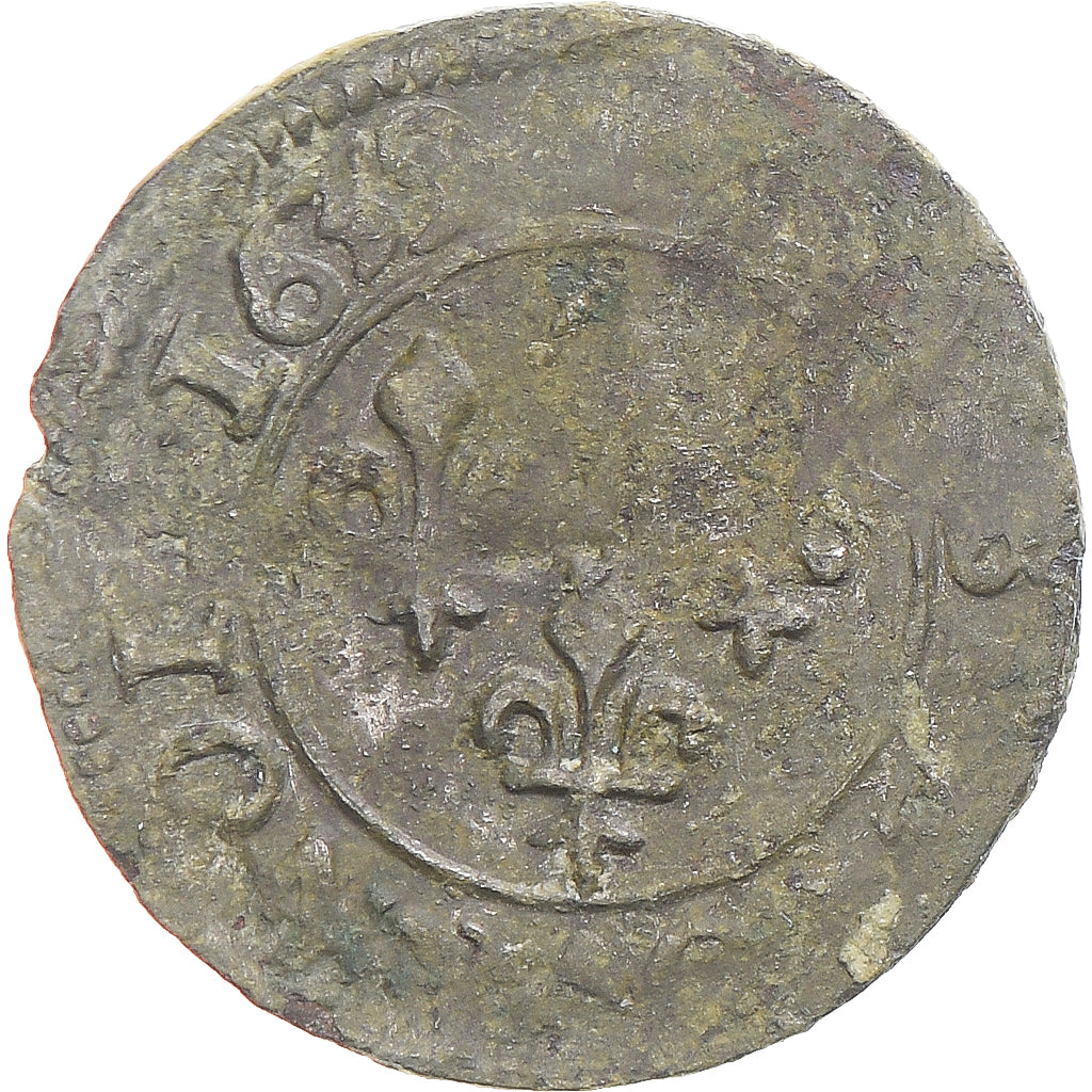 Moeda, França, Louis XIII, Double Tournois, 1639, VF(20-25), Cobre, Gadoury:11