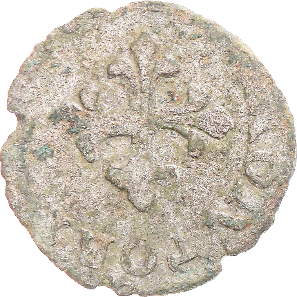 Coin, France, Louis II de Montpensier, Liard à l'L, Trévoux, VF(20-25), Billon