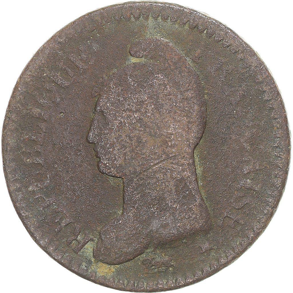 Moneda, Francia, Dupré, Decime, AN 8, Paris, BC, Cobre, Gadoury:187a