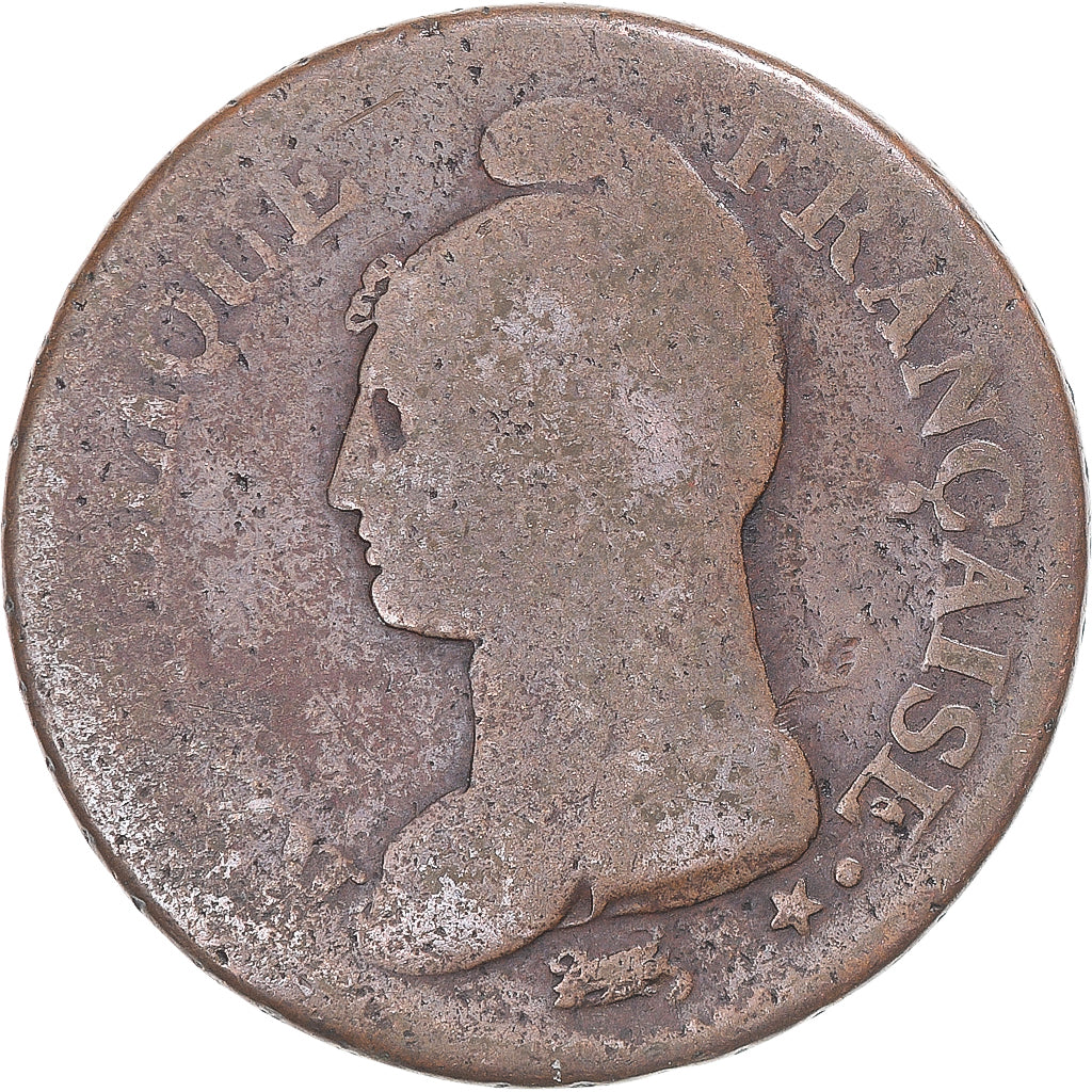 Munten, Frankrijk, Dupré, Decime, AN 7/5, Paris, FR, Koper, Gadoury:187