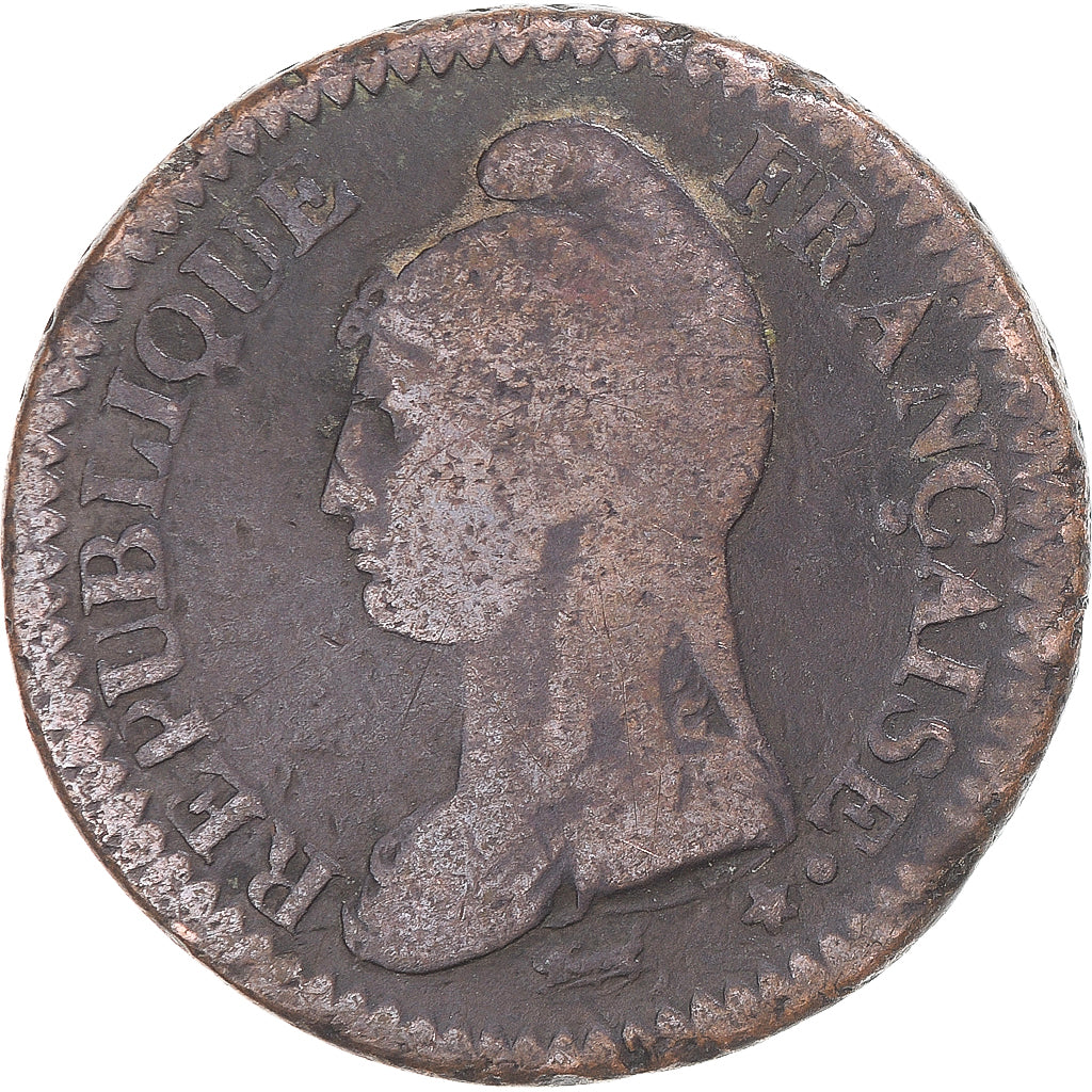 Münze, Frankreich, Dupré, Decime, AN 5, Paris, S+, Kupfer, Gadoury:187