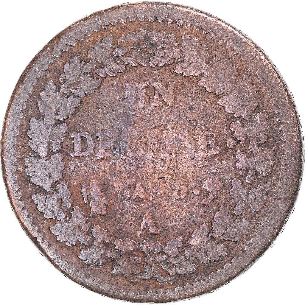 Moneda, Francia, Dupré, Decime, AN 5, Paris, BC+, Cobre, Gadoury:187