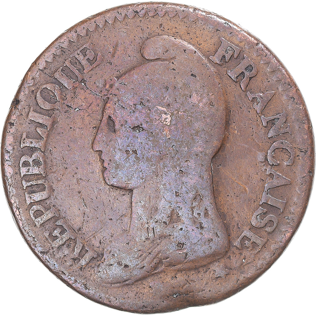 Munten, Frankrijk, Dupré, Decime, AN 5, Paris, FR, Koper, Gadoury:187