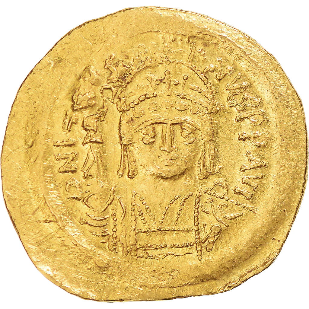 Justin II, Solidus, 565-578, Constantinople, Or, TTB+, Sear:344