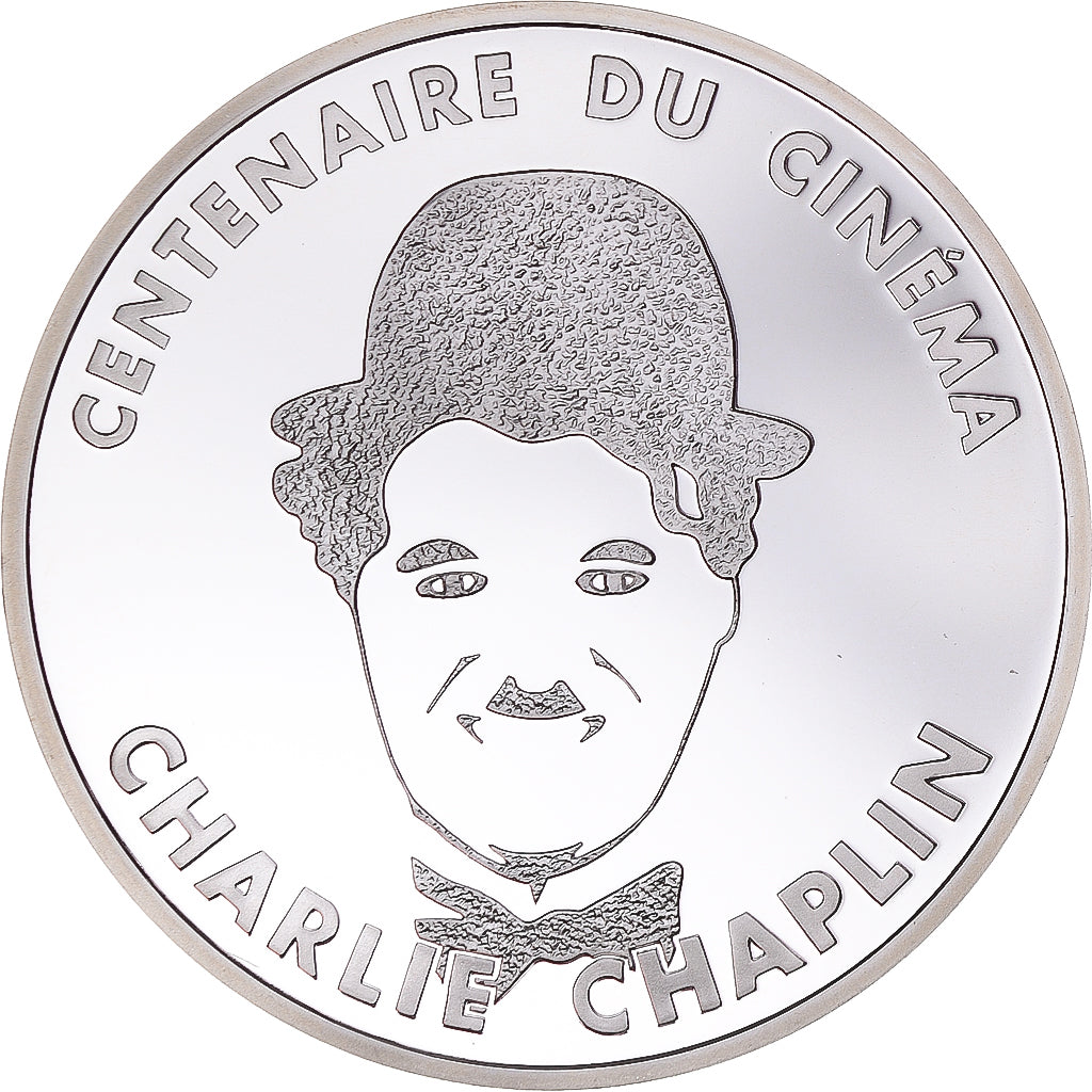 Coin, France, Charlie Chaplin, 100 Francs, 1995, Monnaie de Paris, ESSAI