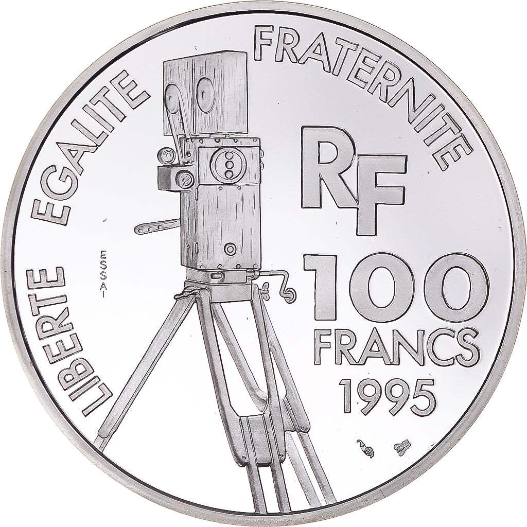 Coin, France, Charlie Chaplin, 100 Francs, 1995, Monnaie de Paris, ESSAI