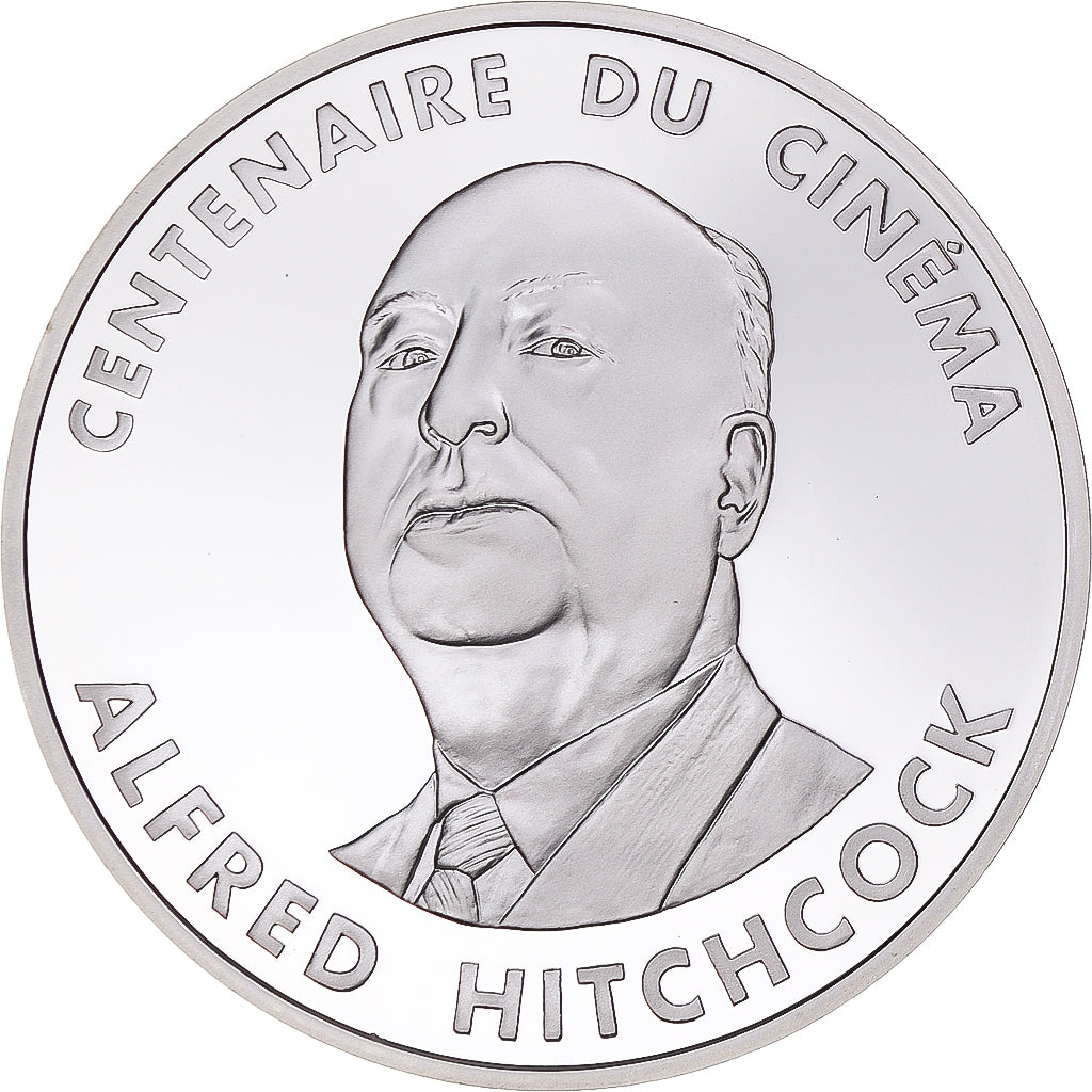 Coin, France, Alfred Hitchcock, 100 Francs, 1995, Monnaie de Paris, ESSAI
