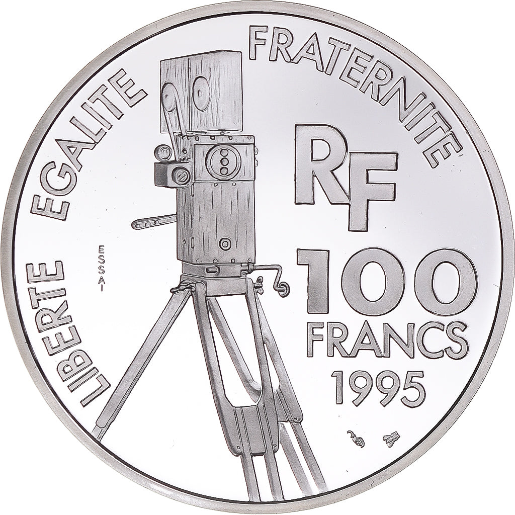 Coin, France, Jean Renoir, 100 Francs, 1995, Monnaie de Paris, ESSAI, MS(65-70)