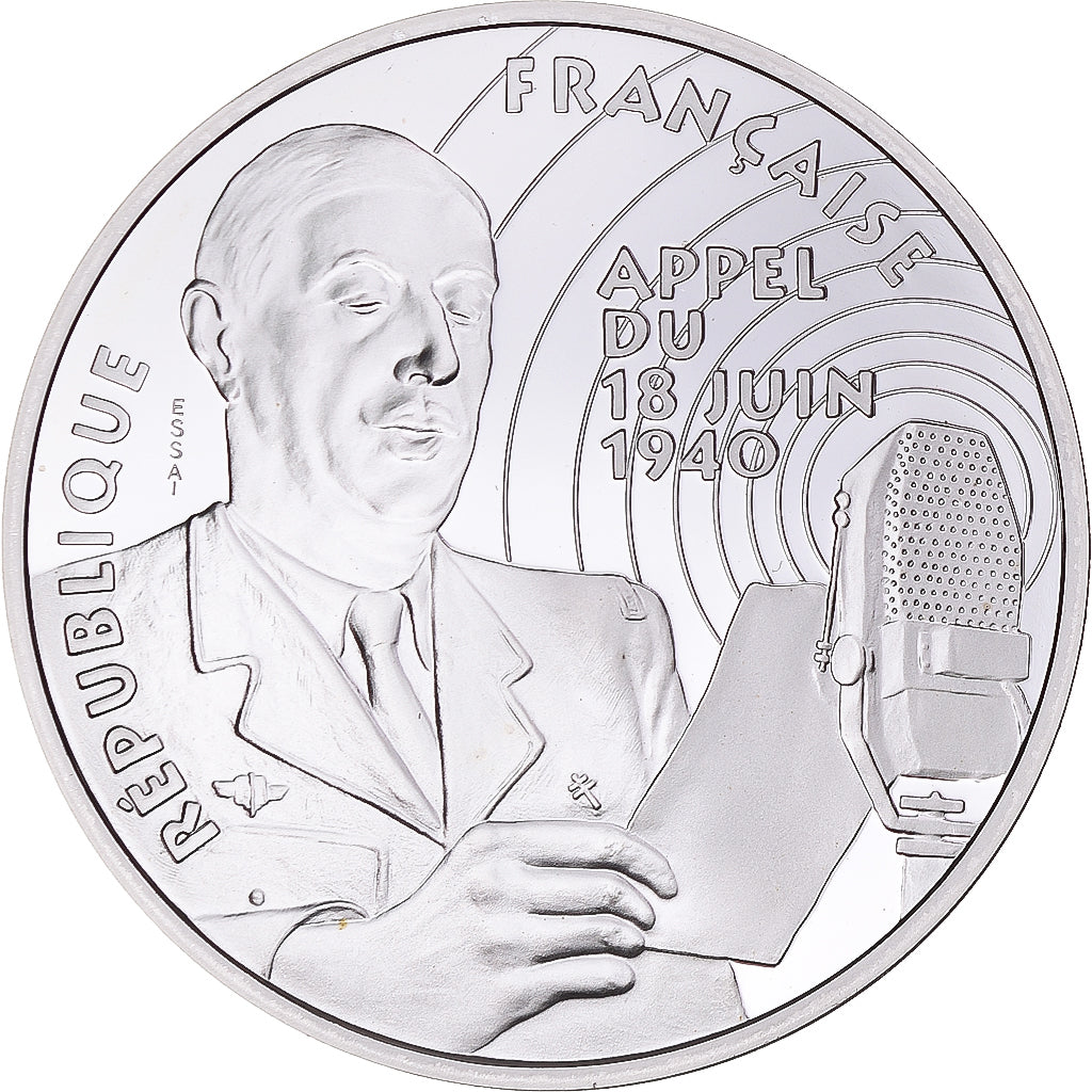 Monnaie, France, Appel du 18 juin 1940, 100 Francs, 1994, MDP, ESSAI