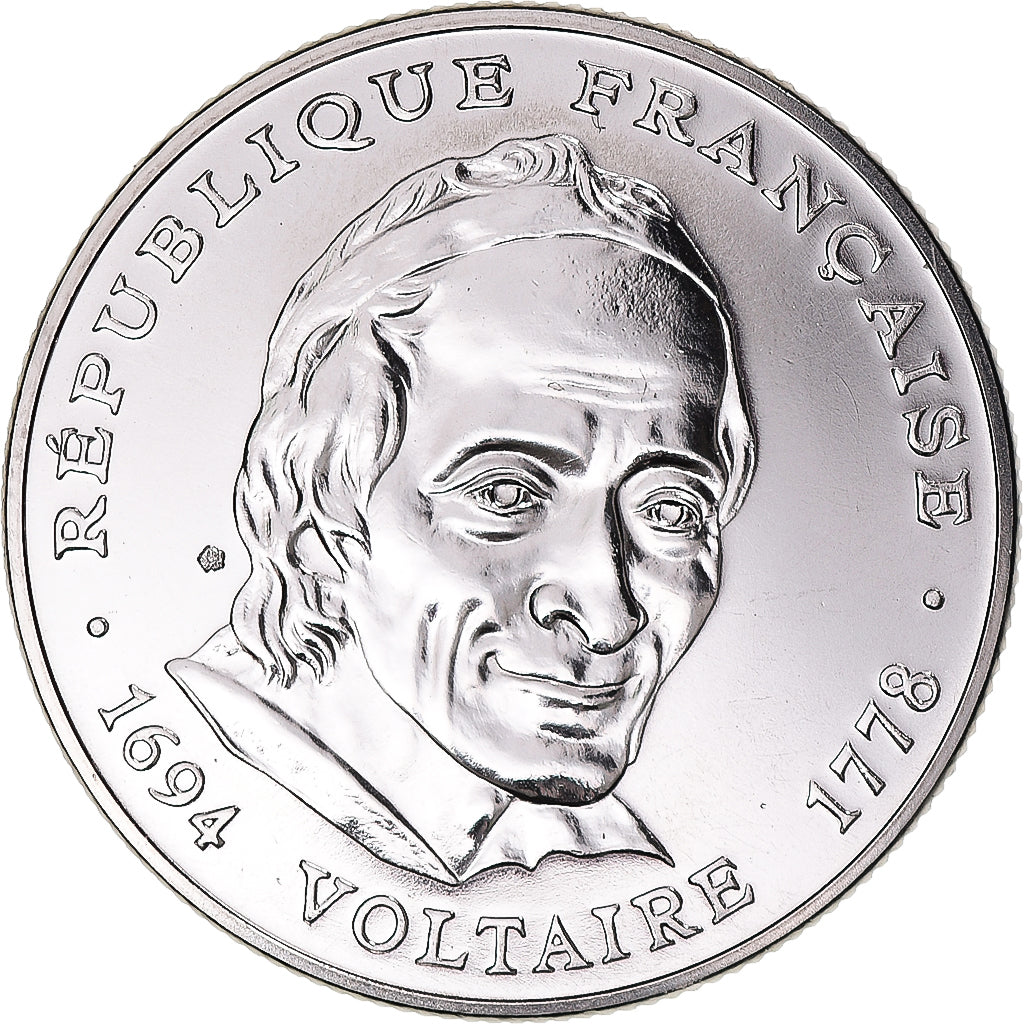 Coin, France, Voltaire, 5 Francs, 1994, Monnaie de Paris, ESSAI, MS(65-70)