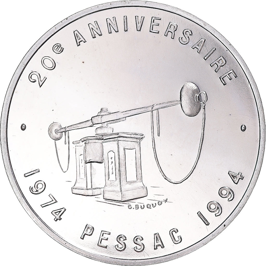 France, Token, Pessac - Union Sportive et Culturelle, 1994, MS(64), Silver