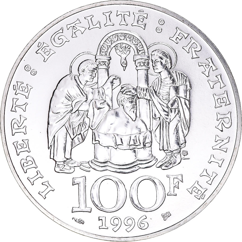 Munten, Frankrijk, Clovis, 100 Francs, 1996, Monnaie de Paris, ESSAI, FDC