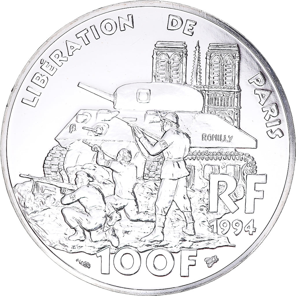 Münze, Frankreich, Libération de Paris, 100 Francs, 1994, Monnaie de Paris