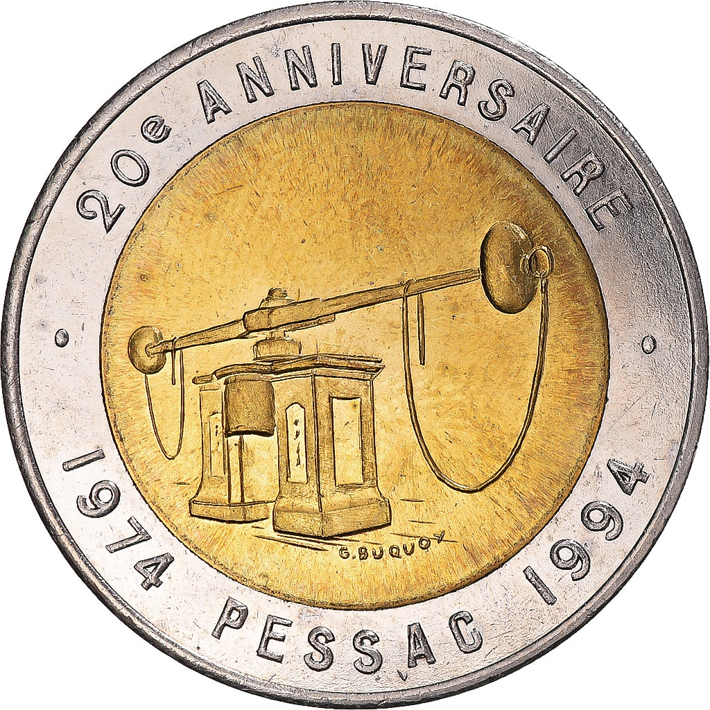 Francia, zeton, Pessac - Union Sportive et Culturelle, 1994, EBC, Bimetálico