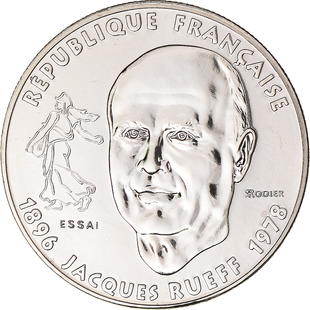 Moneda, Francia, Jacques Rueff, 1 Franc, 1996, Monnaie de Paris, ESSAI, FDC
