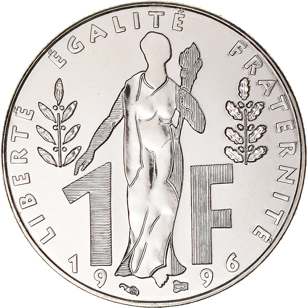 Moneda, Francia, Jacques Rueff, 1 Franc, 1996, Monnaie de Paris, ESSAI, FDC