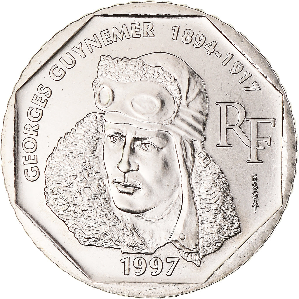 Munten, Frankrijk, Guynemer, 2 Francs, 1997, Monnaie de Paris, ESSAI, FDC