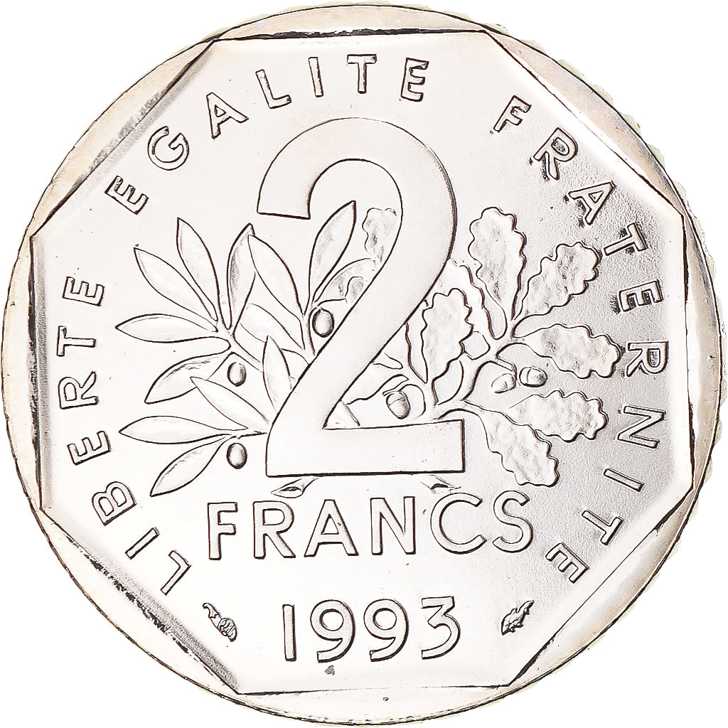 Coin, France, Jean Moulin, 2 Francs, 1993, Monnaie de Paris, ESSAI, MS(65-70)